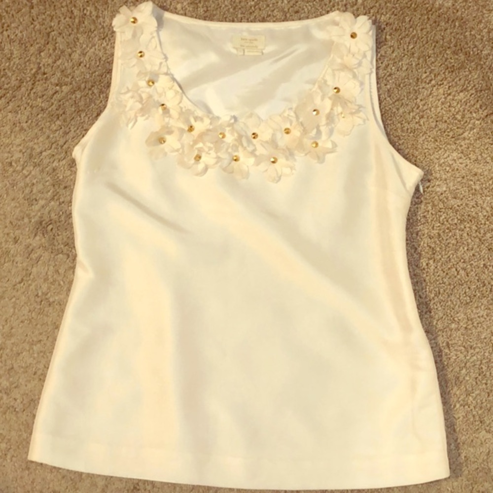 Kate Spade tank size L ivory/white